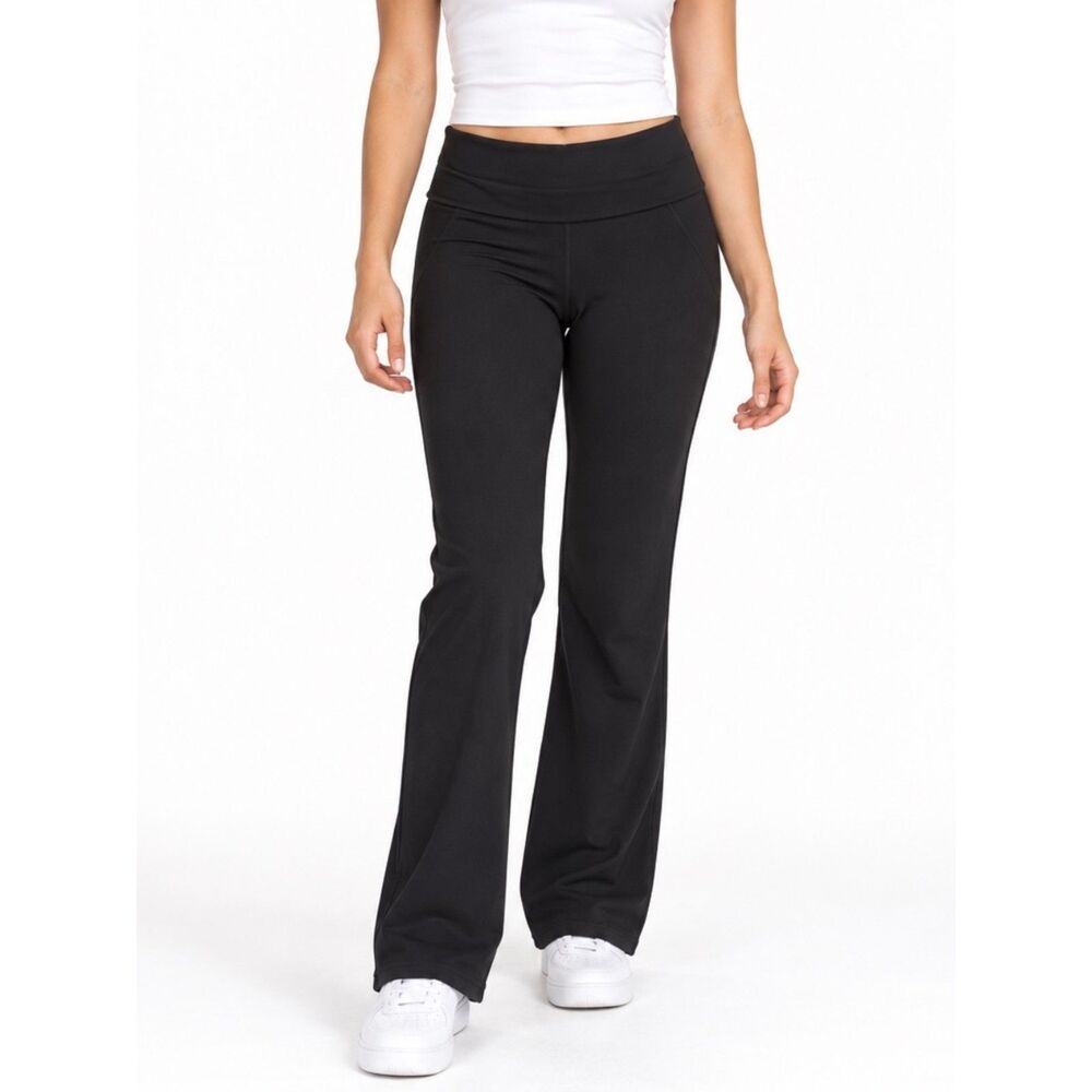 Champion Women’s Foldover Yoga Pants in Black | Size Small